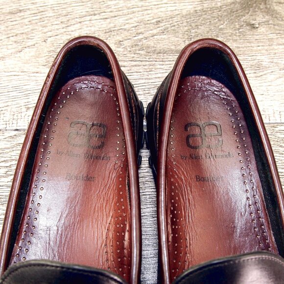 Allen Edmonds BOULDER Driving Loafer 9.5 D Black / Brown * add $15 Cedar Trees main image 9